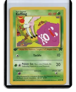 Pokemon Koffing 58/82 Nintendo 1st Edition Team Rocket Vintage Collectible Card - Image 1