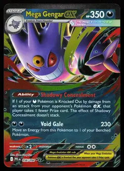 Mega Gengar ex 056/094 Holo Phantasmal Flames Pokemon Card - Image 1