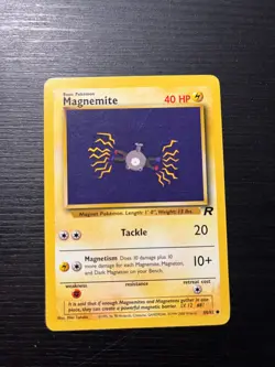 Magnemite - 60/82 - Team Rocket Set - Pokemon Card - WOTC Vintage - Image 1