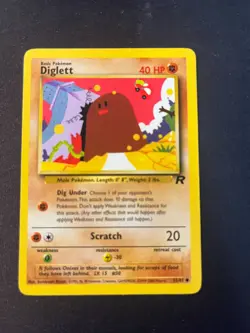 Diglett - 52/82 - Pokemon Team Rocket 2000 - Unlimited Common WOTC Card - NM - Image 1