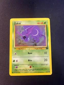 Zubat - 70/82 - Pokemon Team Rocket 2000 - Unlimited Common WOTC Card - Vintage - Image 1