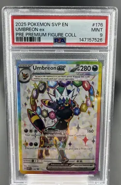 2025 Pokemon Umbreon ex SVP176 Sv: Scarlet & Violet Promo Cards Holo PSA 9 - Image 1