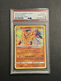 Pokemon - Vivid Voltage - Zamazenta #102 Amazing Rare PSA 10 - Image 1