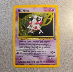 Pokemon TCG Mr. Mime Jungle 6/64 Holo Unlimited Holo Rare - Image 1