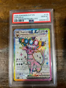 POKEMON 2025 Prismatic Evolutions Premium Coll Promo ESPEON EX #175 PSA 10 Gem - Image 1