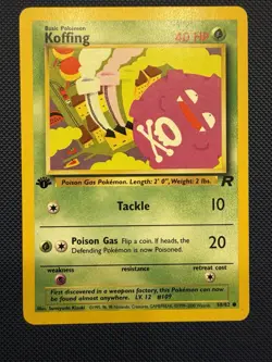 Pokemon TCG Koffing 58/82 Team Rocket 1st Edition - Image 1