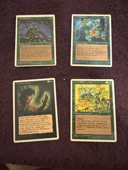 Mtg Magic Chronicles Error lot of 4 dark ink saturation miscut smudging coloring - Image 1