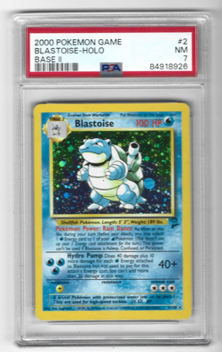 BLASTOISE HOLO BASE SET2 PSA 7 2000 POKEMON GAME #2 NEAR MINT - Image 1