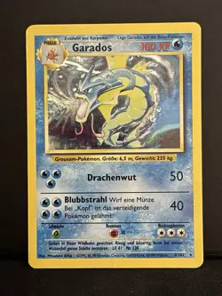 Gyarados 6/102 (GERMAN) Pokemon Base Set - Moderate/Heavy Play - Image 1