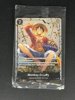 Bandai One Piece Monkey.D.Luffy Character Promo Card P-075 Sealed - Image 1