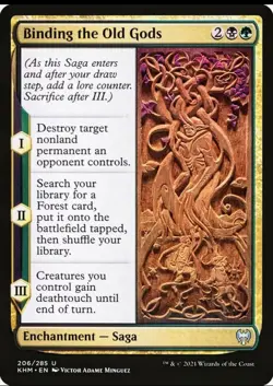 X 1 Binding the Old Gods NM 206 Kaldheim MTG Magic The Gathering - Image 1