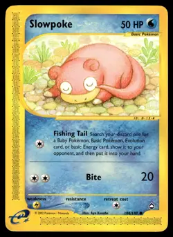 Slowpoke #108/147 Aquapolis Pokemon Near Mint or Better - Image 1