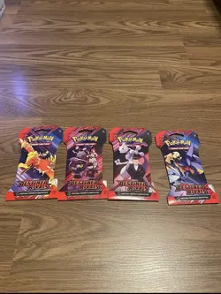 4x Pokemon TCG Scarlet & Violet Destined Rivals Sleeved Packs BRAND NEW Art Set - Image 1