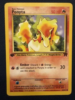 Pokemon TCG Ponyta 1st Edition Team Rocket 64/82 - Image 1