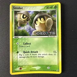 Seedot - #71/107 - EX Deoxys - Stamped Reverse Holo Pokemon Nintendo English MP - Image 1