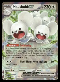 Maushold ex 155/182 Double Rare Paradox Rift Pokemon NM - Image 1