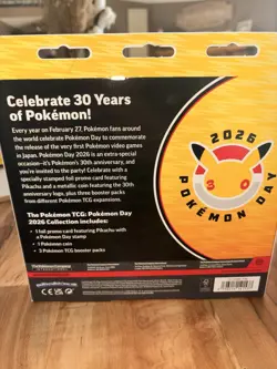 TCG Pokemon Day 2026 Pikachu promo 30th anniversary SET OF 2 factory sealed - Image 5