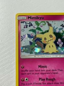 Mimikyu SM163 Holo Pokemon Sun Moon Team Up Black Star Blister Promo Card LP - Image 2