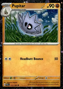 Pupitar (Cosmos Holo) 111/193 Miscellaneous Cards & Products Pokemon Holo NM - Image 1