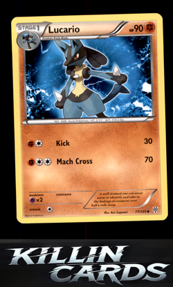 Lucario (77) 77/135 Pokemon Uncommon Plasma Storm Card NM - Image 1