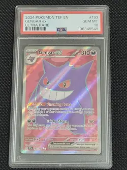 Psa 10, Gengar EX #193/162, Graded Pokemon Card - Image 1