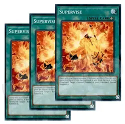 Yugioh - Supervise x 3 - NM - Plus Free Holographic Card - Image 1