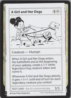 A Girl and Her Dogs S Mystery Booster 2 Playtest Cards NM - Image 1