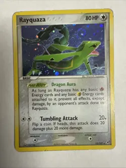 Rayquaza EX Deoxys Holo Rare SWIRL 22/107 Pokemon Cards TCG - MP - Image 1