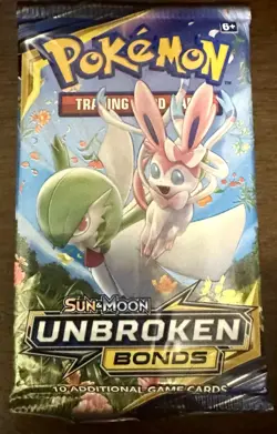 Pokemon Sun & Moon Unbroken Bonds 10 Card Booster Full Art Pack - Sealed 820650805486 - Image 1