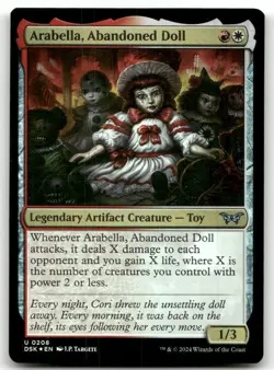 Arabella, Abandoned Doll #208 (Foil) (LP) Duskmourn DSK Magic MTG - Image 1
