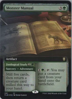 Foil Monster Manual (Extended Art) R Legends: Battle for Baldur's Gate 591 NM - Image 1