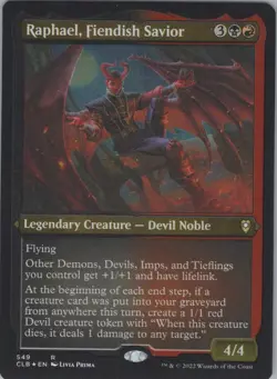 Foil Raphael, Fiendish Savior (Foil Etched) R Battle for Baldur's Gate 549 NM - Image 1