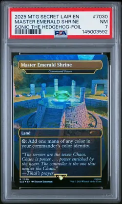 MTG Master Emerald Shrine FOIL Sonic the Hedgehog Secret Lair Drop #7030 PSA 7 - Image 1