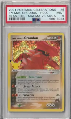 2021 Pokemon Team Magma's Groudon Celebrations Holo #9 - PSA 9 MINT! - Image 1