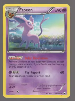 Pokemon Black & White Dark Explorers ESPEON Rare (Non-Holo) 48/108 NM - Image 1