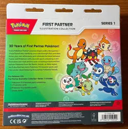 POKEMON First Partner Illustration Collection Box Sealed 2 Booster Packs+Promos - Image 2
