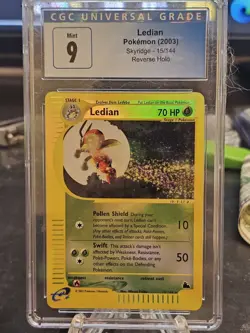 CGC 9 Ledian - 15/144 Mint - Rare (Skyridge) 0010 Pokemon Skyridge 7070 - Image 1