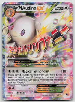 M Audino EX 85/124 Holo EX Rare Fates Collide Pokemon Holo MP - Image 1