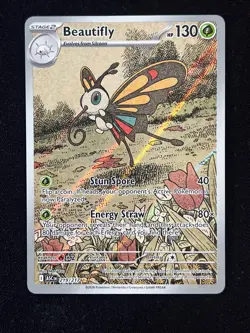 Beautifly 219/217 Ascended Heroes Pokemon Illustration Rare ASC EN Near Mint NM - Image 1
