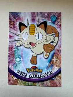 1999 Pokemon #52 Meowth Topps Series 1 - Image 1