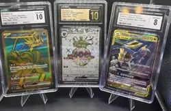 CGC Graded Japanese Holo Pokemon TCG Lot (3) Koraidon ex, Forretress ex - Image 1