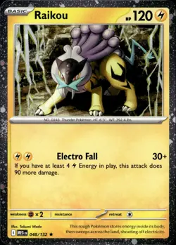 Raikou 048/132 Rare Mega Evolution Pokemon Holo Near Mint - Image 1