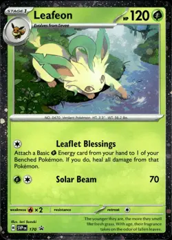 LEAFEON (COSMOS HOLO) 170 HOLO PROMO SCARLET & VIOLET PROMO POKEMON NM - Image 1