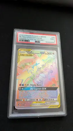 Pokemon Moltres Zapdos Articuno GX TAG TEAM Secret Rare PSA 9 Holo 69/68 - Image 1