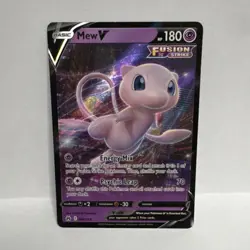 Pokemon Mew V 060/159 Fusion Strike Ultra Rare Holo 180 HP Psychic Leap - Image 1