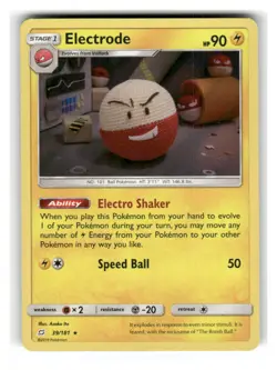 Electrode 39/181 Holo Rare Team Up Pokemon Holo Lightly Played - Image 1