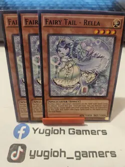 Yu-Gi-Oh Fairy Tail Rella X3 RATE 1st Edition Common Light Played - Image 1