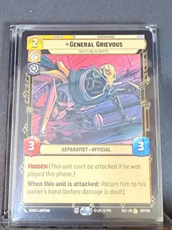 General Grievous Star Wars Unlimited SWU 184/264 SEC Rare Near Mint Card - Image 1