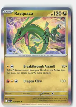 Rayquaza ME: Ascended Heroes 153/217 Vintage Pokemon Card Holofoil - Image 1