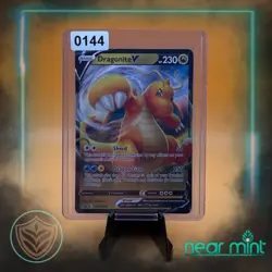 Pokemon TCG Dragonite v SWSH154 Black Star Promo Card NM Condition - Image 3